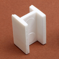 rechteckiger Abstandhalter aus weißem Kunststoff, selbstklebend, ca. 16 mm  Abstand